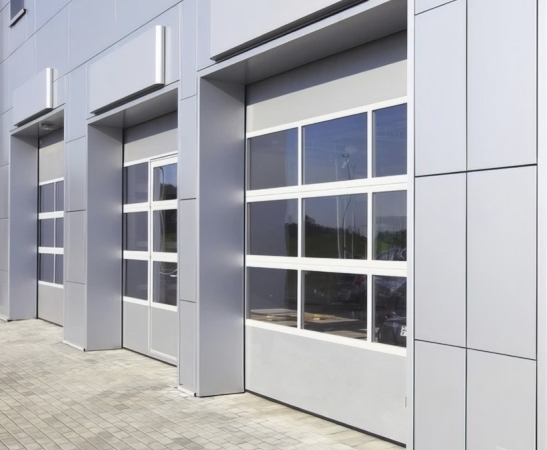 Панорамные ворота Алютех Alutrend в Благодарном