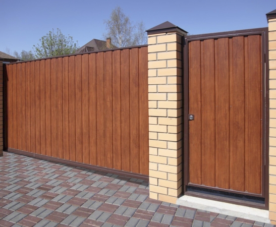 Ворота из металлического сайдинга в Благодарном